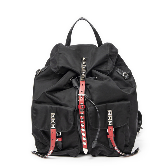 Prada Handbags - Prada Studded Drawstring Backpack